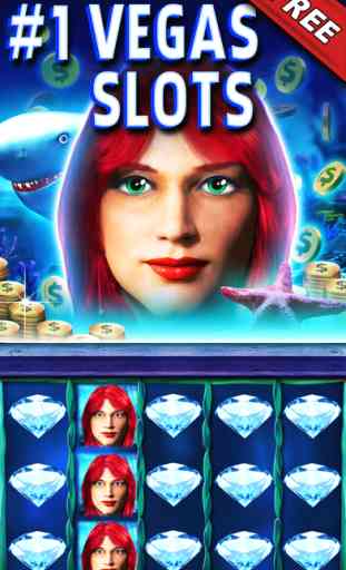 Vegas SLOTS - Mermaid Queen Casino! Win Big with Gold Fish Jackpots in the Heart of Atlantis! 1