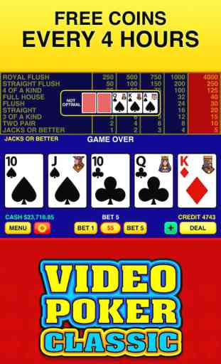 Video Poker Classic - FREE Vegas Casino Video Poker Deluxe Games Suite 4
