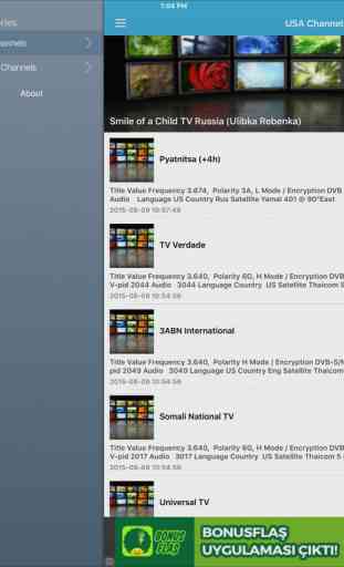 USA TV Channels Sat Info 4