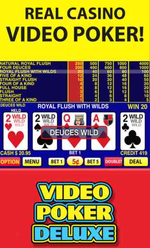 Video Poker Deluxe - FREE Casino Video Poker Games 1