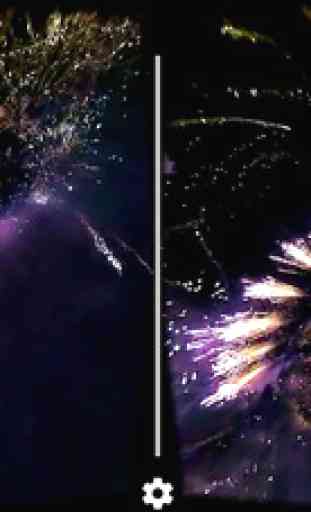 VR Virtual Reality Drone Flight inside Fireworks 3