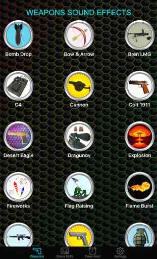 Weapon & Gun Sound Effects Button Free - Share Explosion Sounds via SMS & Timer Alert Plus 4