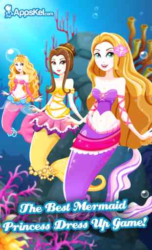 White Salon Mermaid Girls Dress Up – Princess Makeover Games for Free 1