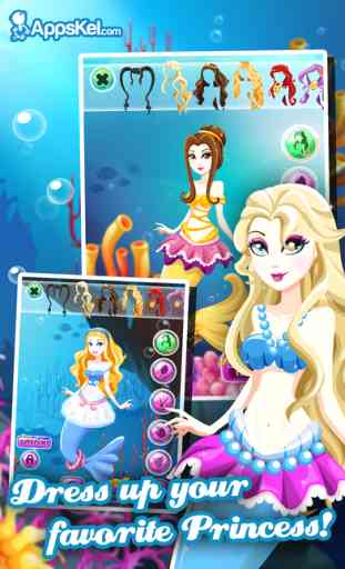 White Salon Mermaid Girls Dress Up – Princess Makeover Games for Free 2