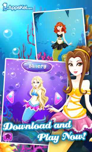 White Salon Mermaid Girls Dress Up – Princess Makeover Games for Free 4
