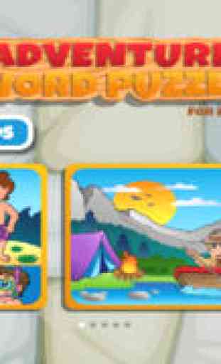 Word Learning Puzzle for Kids and Toddlers - Adventures, Pirates and Treasures 3