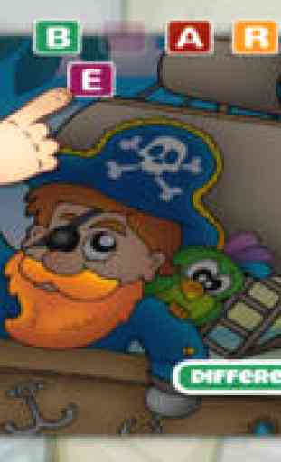 Word Learning Puzzle for Kids and Toddlers - Adventures, Pirates and Treasures 4