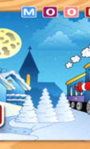 Winter and Christmas Word Learning Puzzle for Kids and Toddlers 2
