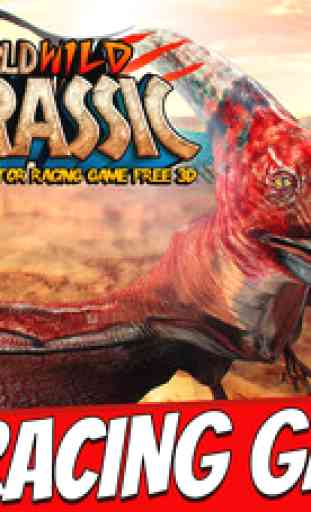 World Wild Jurassic . Dinosaur Simulator Racing Game Free 3D 1