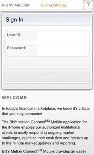 BNY Mellon Connect℠ Mobile for iPhone 1