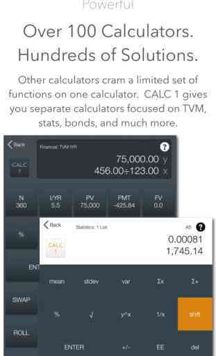 CALC 1 - 12C + 100 Calculators for Finance & More 2