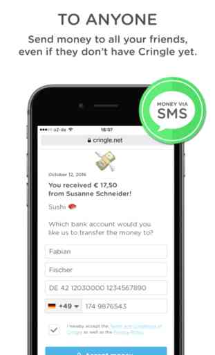 Cringle – Send and request money for free 2
