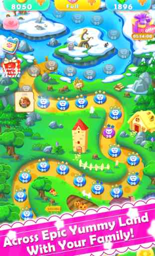 Yummy Crush Mania - Quest of Candy Match 3 Games 4
