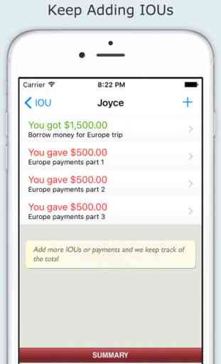 IOU (I Owe You) App - Track people who owes you money 3