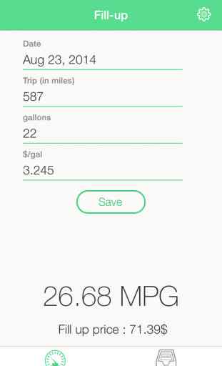 Fuel Consumption Tracker - MPG and L/100KM Tracker 2