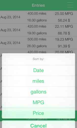 Fuel Consumption Tracker - MPG and L/100KM Tracker 4