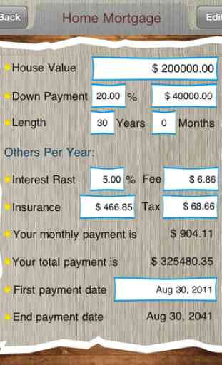Mortgage Payment Calculator Lite 1
