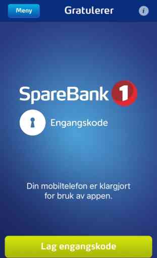 OTP (One Time Password) for SpareBank 1 login 2
