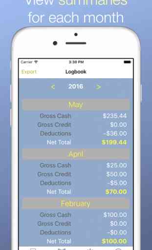 TipMe - Tip Tracker and Logbook Mobile 2