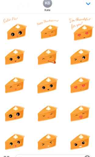 Cutie Pie Emoji - Thanksgiving Pumpkin Pie 2