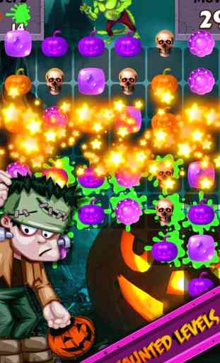 Halloween Candy World Adventure - Pop the gummy drop & match yummy treats to collect skull gems 3