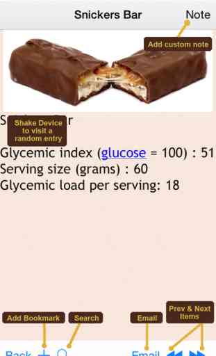 Glycemic Index and Load for Foods 2