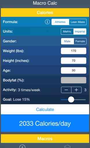 IIFYM - Macro and Calorie Calculator 1
