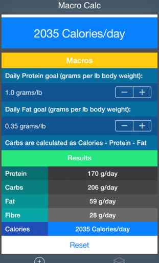 IIFYM - Macro and Calorie Calculator 2
