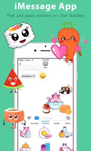Kawaii Food Emoji Keyboard & Sticker Packs 2