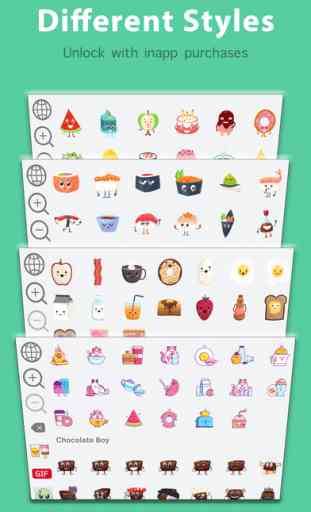 Kawaii Food Emoji Keyboard & Sticker Packs 4
