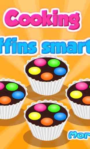 Lady & Girl Cooking: Muffins Smarties 4