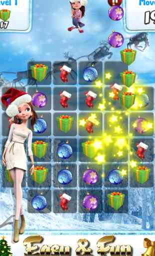 Santa Games and Puzzles - Swipe yummy candy to make it collect jewels for Christmas! 4
