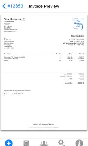 Easy Mobile Invoice App For iPhone & iPod Touch 2