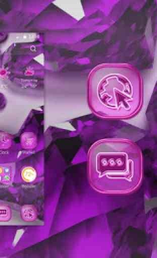 Purple Crystal Heart Theme 1