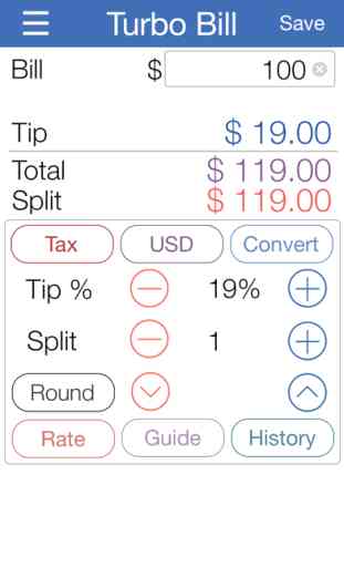 Tip Calculator Free ( Turbo Tip, Tax , Currency Converter , Bill History , Tracker , Split Tips ) 1