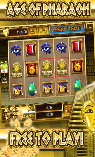 Age Of Pharaoh Slots Casino - Win Way Huge Jackpots With Bonus Games Blackjack & Roulette Free 3