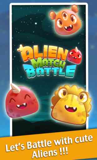 Alien Match 3 Battle : Cute monster ascendance puzzle free games for baby 1