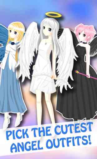 Anime Angel Girls DressUp - Cute Princess MakeUp & Makeover Games For Kids 1