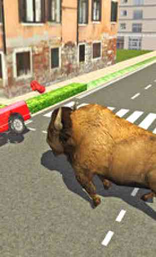 Angry Bison Simulator Attack in City 3D 2