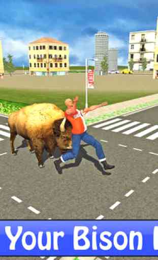 Angry Bison Simulator Attack in City 3D 4