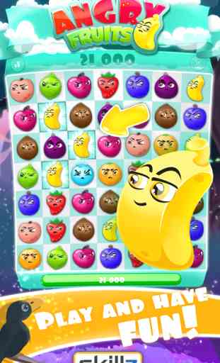 Angry Fruits 1 VS 1 Puzzle : Real Money Gaming 3