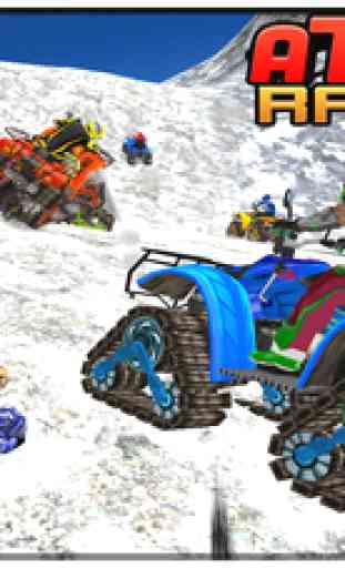 ATV Snow Trax Racing ( on 3D Ice road tracks ) 4