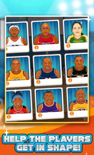 Basketball Fat to Fit Gym - real sports stars jump-ing & run shoot toss game for kids! 1