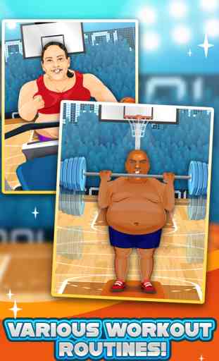 Basketball Fat to Fit Gym - real sports stars jump-ing & run shoot toss game for kids! 2