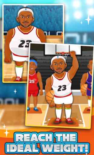 Basketball Fat to Fit Gym - real sports stars jump-ing & run shoot toss game for kids! 4