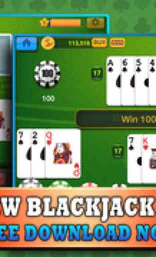 Blackjack 21 Saga - Play the Simple and Easy to Win Casino Card Game for FREE ! 1