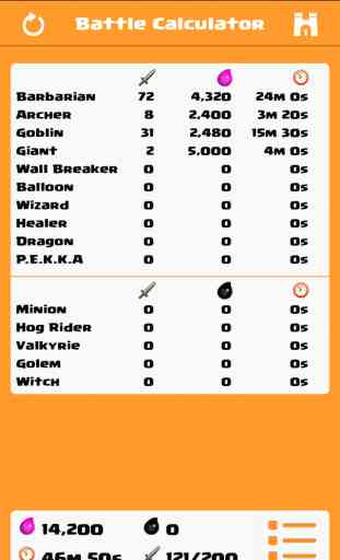 Battle Calculator for Clash of Clans 3