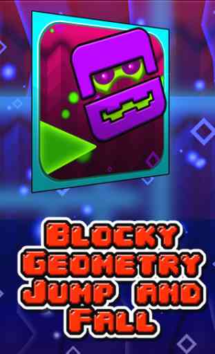 Blocky Geometry Jump and Fall 4