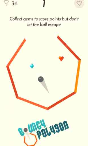 Bouncy Polygon - Don't let the ball escape 1