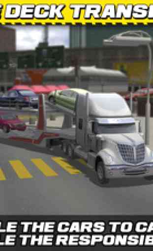 Car Transport Truck Parking Simulator - Real Show-Room Driving Test Sim Racing Games 3